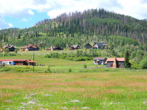 Scenic View of resort homes.